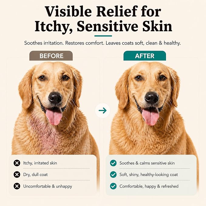 Natural Dog Company Sensitive Skin Dog Shampoo Gallon – Hypoallergenic Oatmeal - Image 4