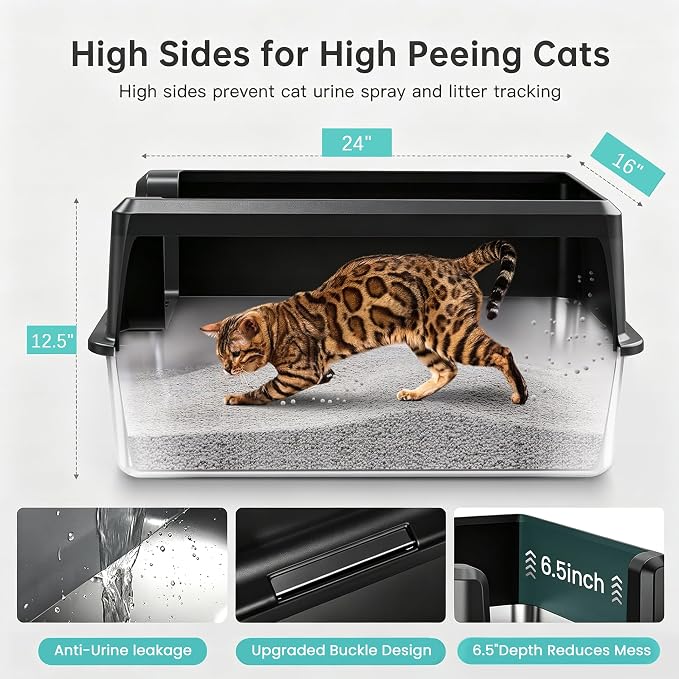 WoofiGo Stainless Steel Cat Litter Box - Image 4