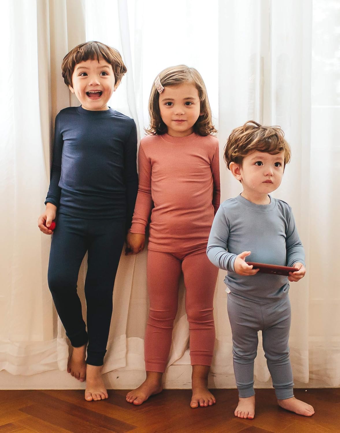 VAENAIT 6M-12Y Toddler Toddler Kids Toddler Girls Boys Soft Comfy Modal Tencel Solid Raglan Sleepwear Pajamas Pjs 2pcs Set