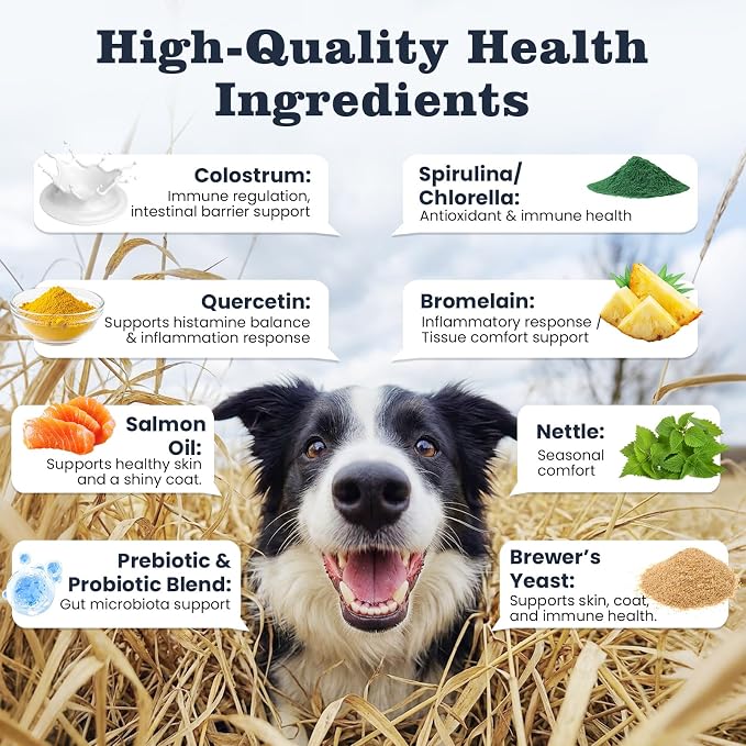 Dog Allergy Chews 200 Treats, Allergy & Itch Skin Relief Omega 3 Fish Oil - Image 4