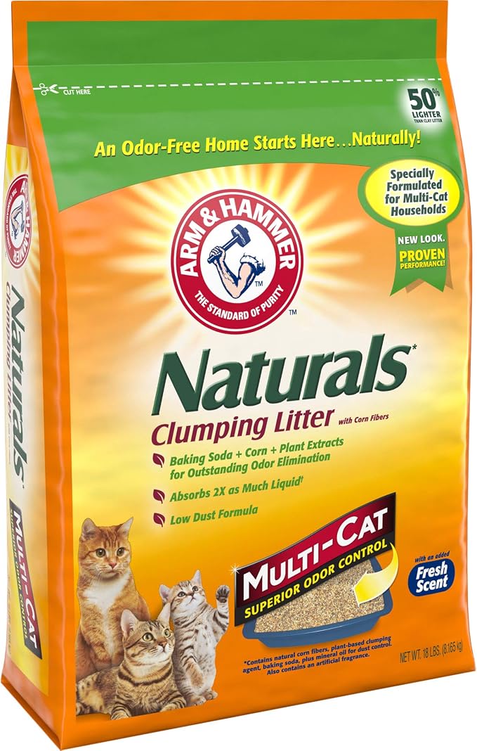 ARM & HAMMER Naturals Clumping Cat, Litter Odor Control, 18 lb. Bag - Image 11
