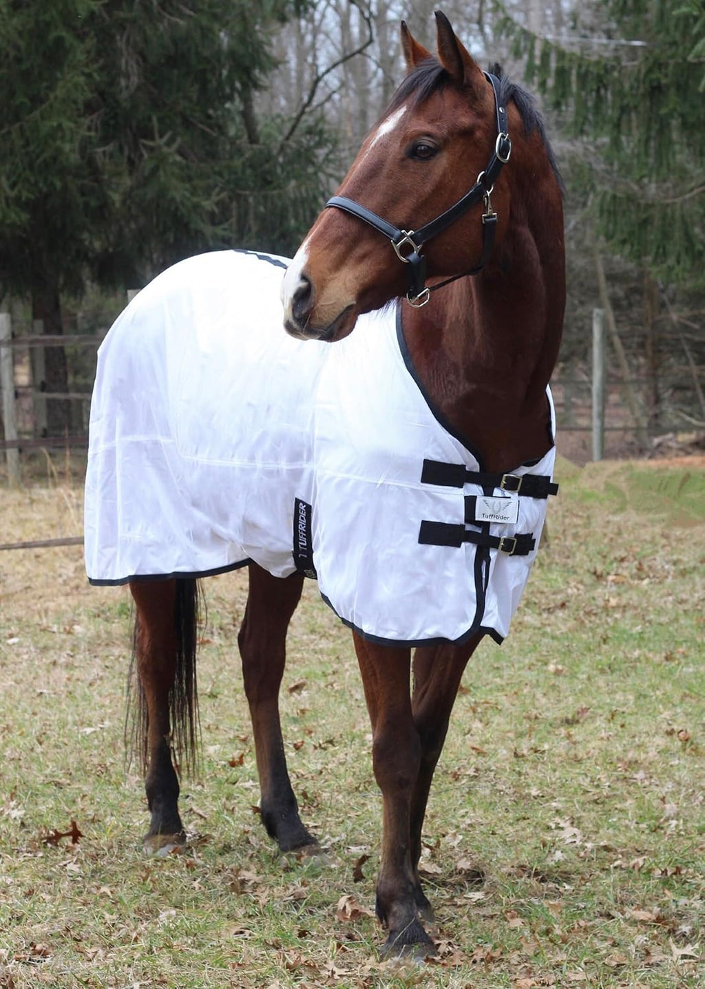 TuffRider Comfy Mesh Fly Sheet | UV Protection Horse Sheet, Standard Neck, 130 Grams Breathable Polyester Mesh