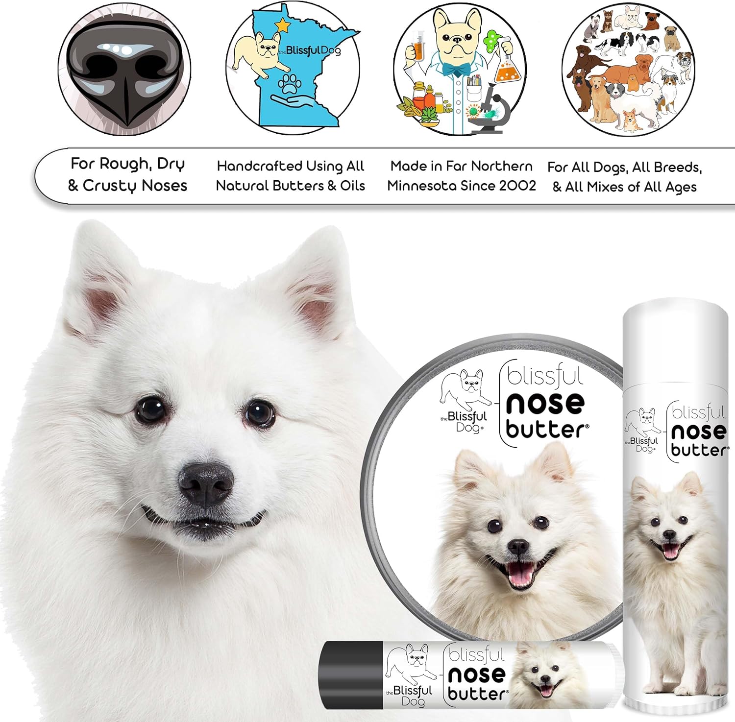 The Blissful Dog American Eskimo Unscented Nose Butter, 16oz