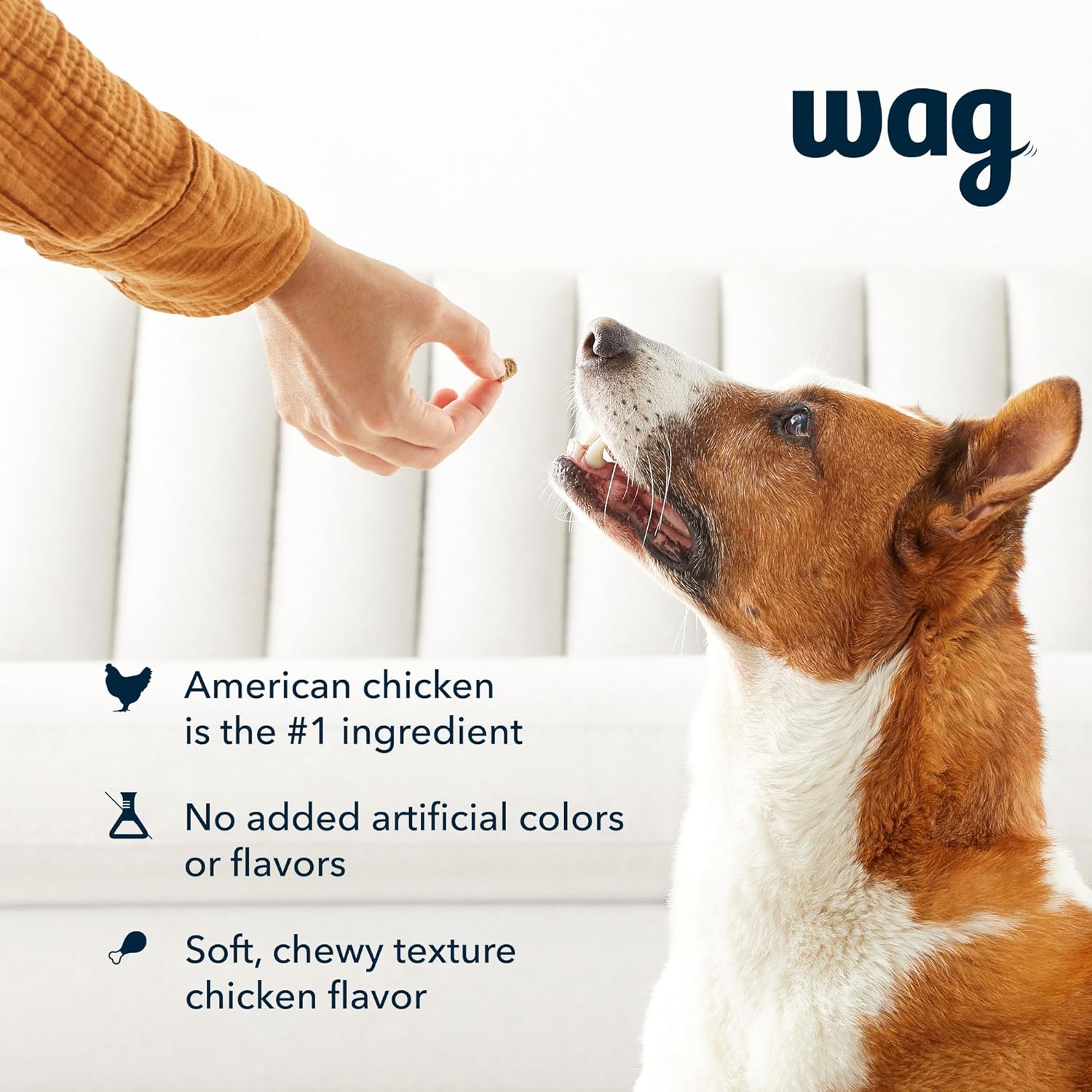 Amazon Brand - Wag Peanut Butter & Banana Flavor Training Treats for Dogs, 2 pound (pack of 1)