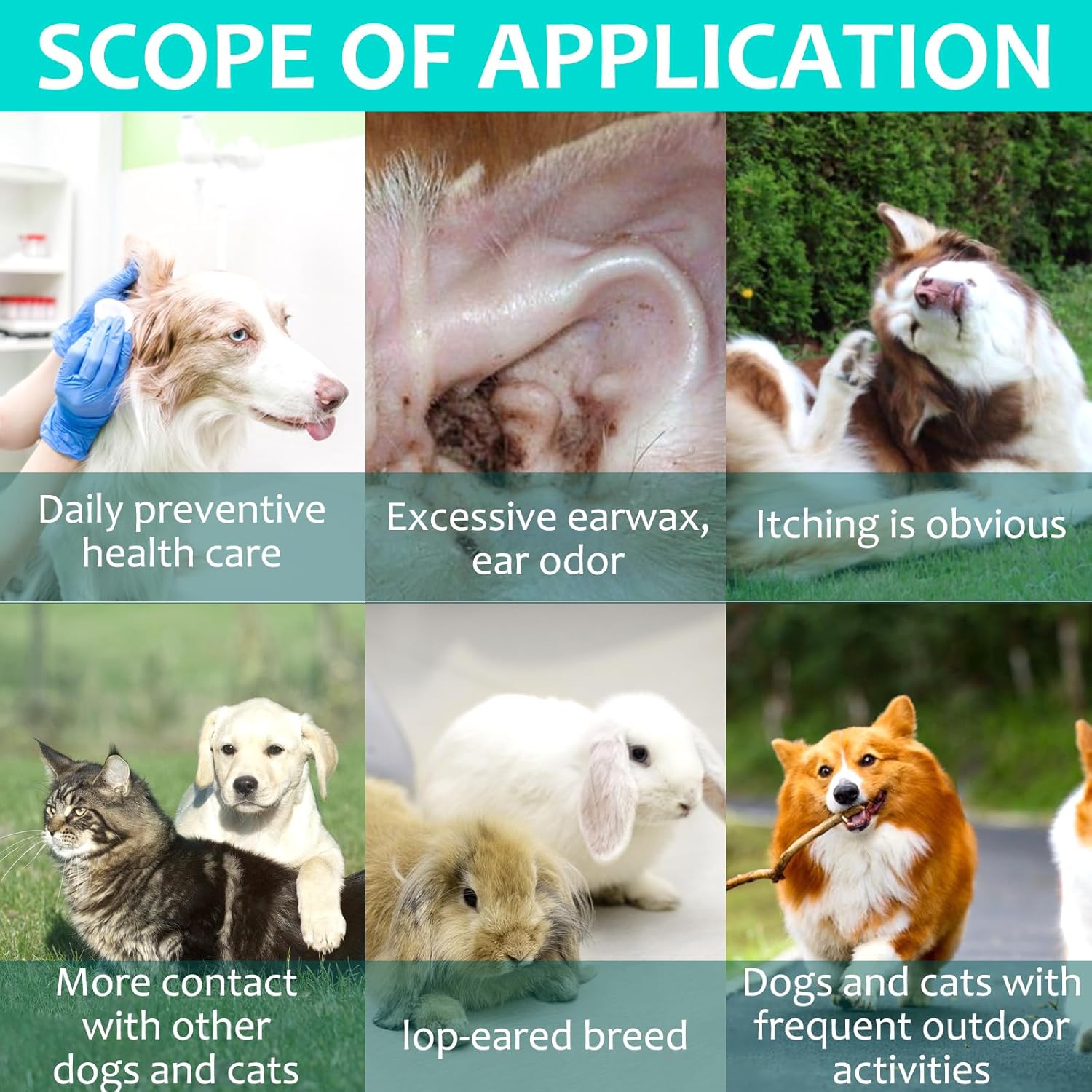 Ear Mite Treatment for Dogs, Dog Ear Infection Treatment, Ear Mite Treatment for Dog Yeast Infection, Alleviation Suffering from Ear Mites & Itching and Odours Stinky Stuff for Dogs Ears