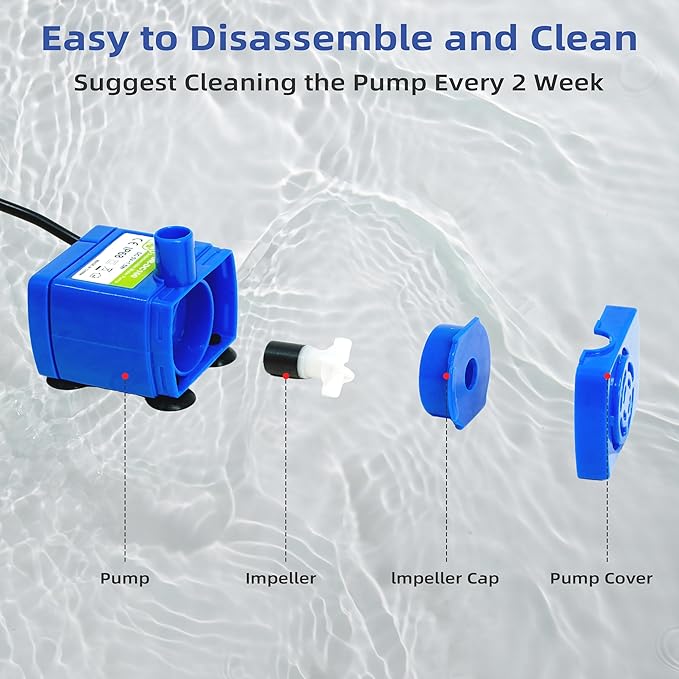 IP68 DR-DC160 Submersible Water Pump Cat Water Fountain Pump - Image 7