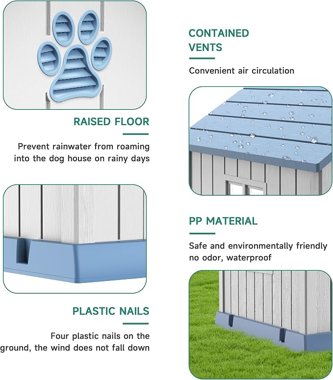 DRATO Dog House Indoor Outdoor Durable Large Dog Shelter - Image 4
