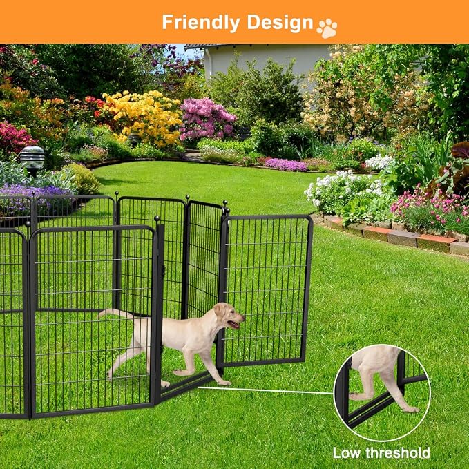 Dog Fence Outdoor Pens Outside, Portable Dog Play Pen 40" H 16 Panels Pet - Image 3