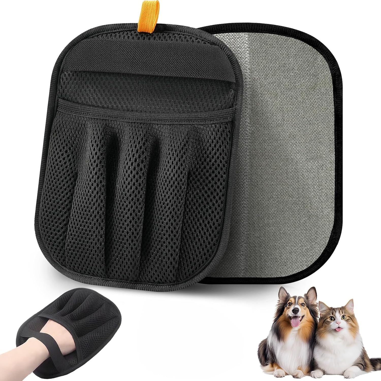 Pet Hair Removal Glove for Cats & Dogs, Upgraded Five-Finger Electrostatic Pet Hair Gloves, Reusable Magic Brush Pet Hair Remover Tool for Laundry, Couch, Carpet, Car Seat