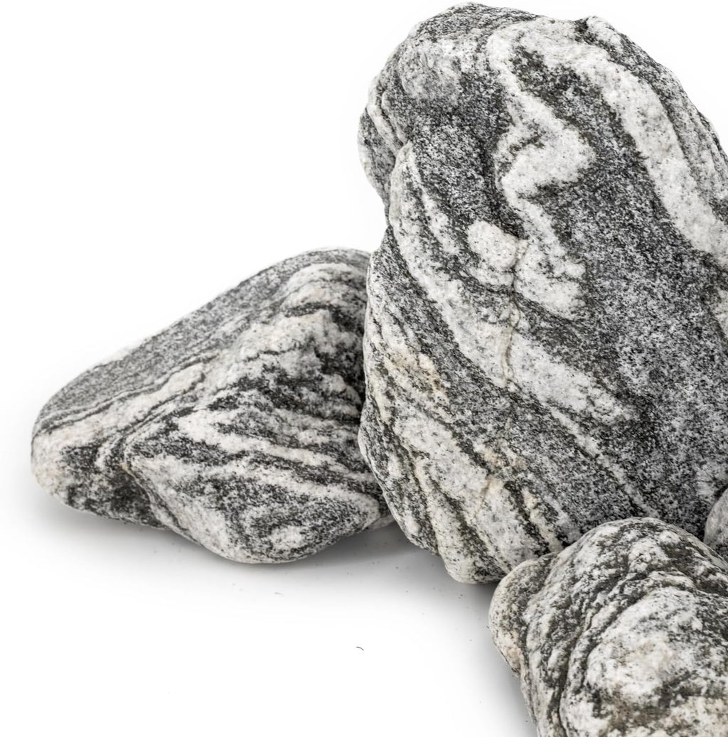 Natural Aquarium Rocks Silver Seiryu Rock Mountain Stone Fish Rocks for Aquariums and Terrariums Animal Feeding Box, Micro Landscape, Stone Landscape and Bonsai (5lb 2-5inch 4-5Pcs)