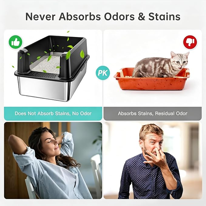 WoofiGo Stainless Steel Cat Litter Box - Image 7
