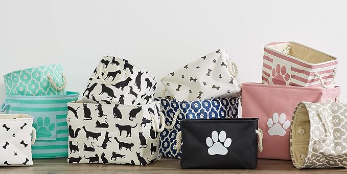 Bone Dry Pet Storage Collection Lattice Paw Print, Small Round - Image 7