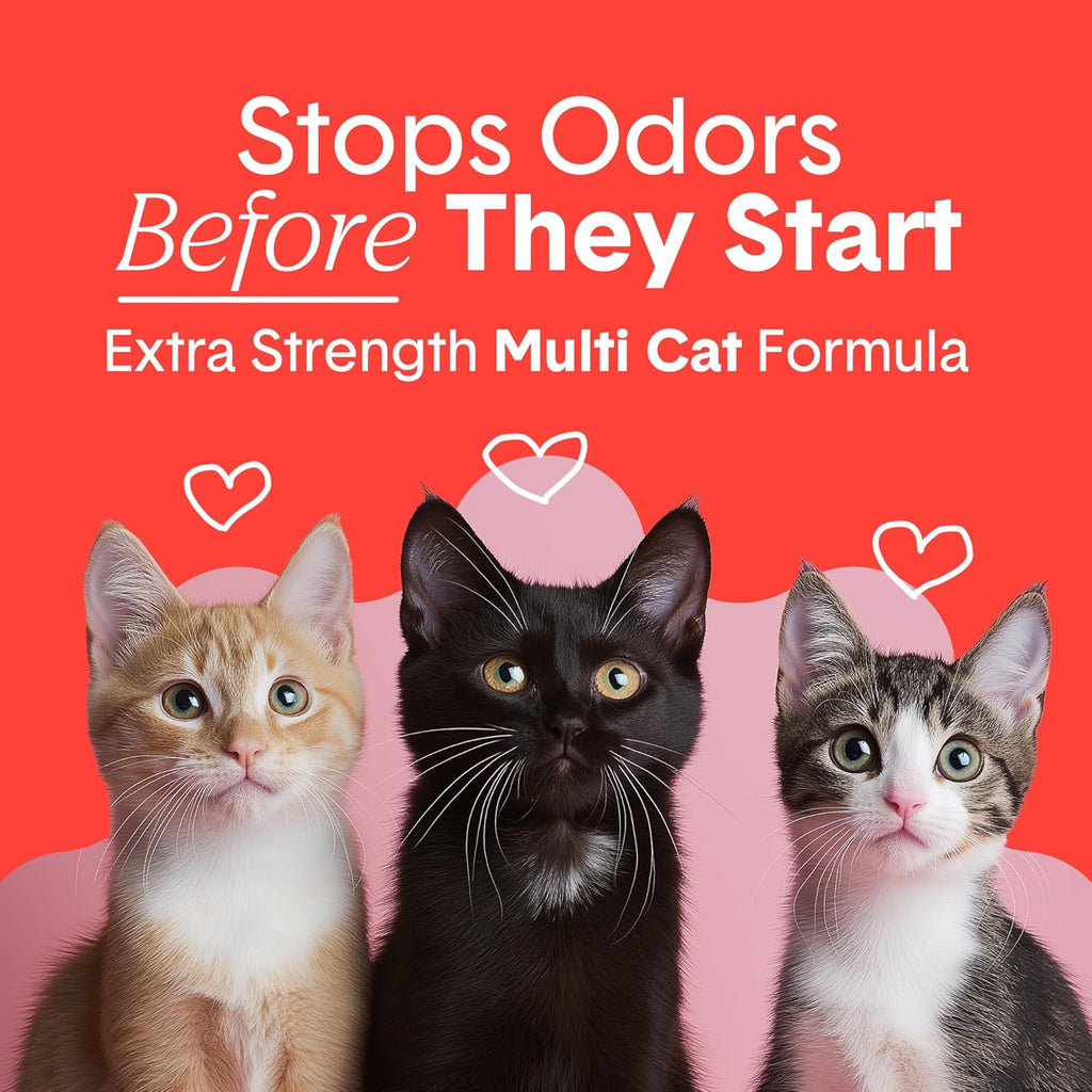 Boxie® Extra Strength 35 Day Odour Control Clumping Clay Cat & Kitty Litter 28lb, 99.9% Dust-Free, Probiotic Formula, Long-Lasting, Veterinarian Approved, Easy Scooping for Multi-Cat Homes