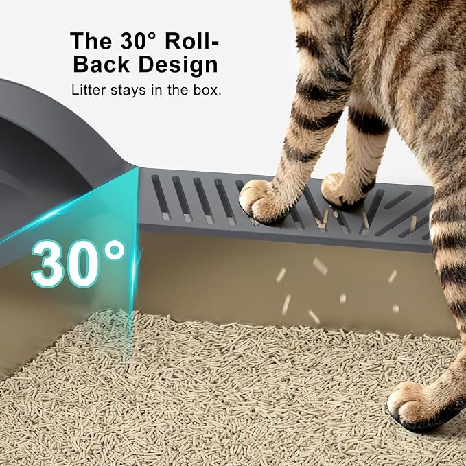 AIPERRO Stainless Steel Litter Box | XL Enclosed Cat Litter Boxs - Image 4