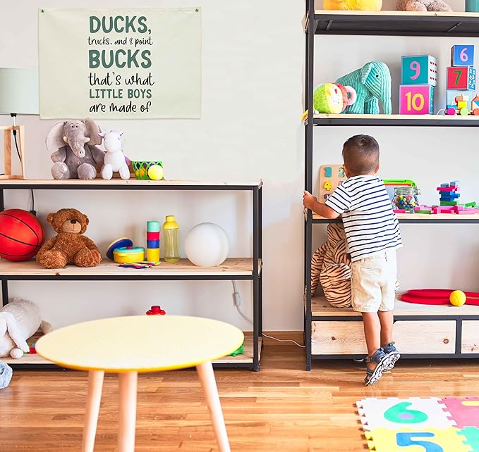 Duck Theme Nursery Wall Decor-Hanging Rectangular Canvas Banner Flag Poster Wall Decoration for Baby Kids Teen,Nursery Bedroom Playroom Babyroom Living Room Decor,Birthday Christmas Gift 28.5"L×20"W
