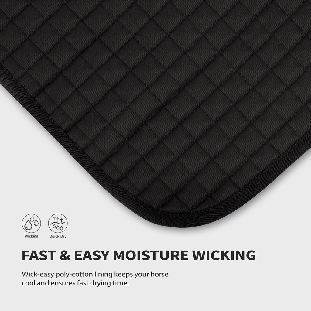 Tackmore Western Saddle Pad Adjustable with Side Pockets and Foam Inserts Shock-Absorbing Riding Pad