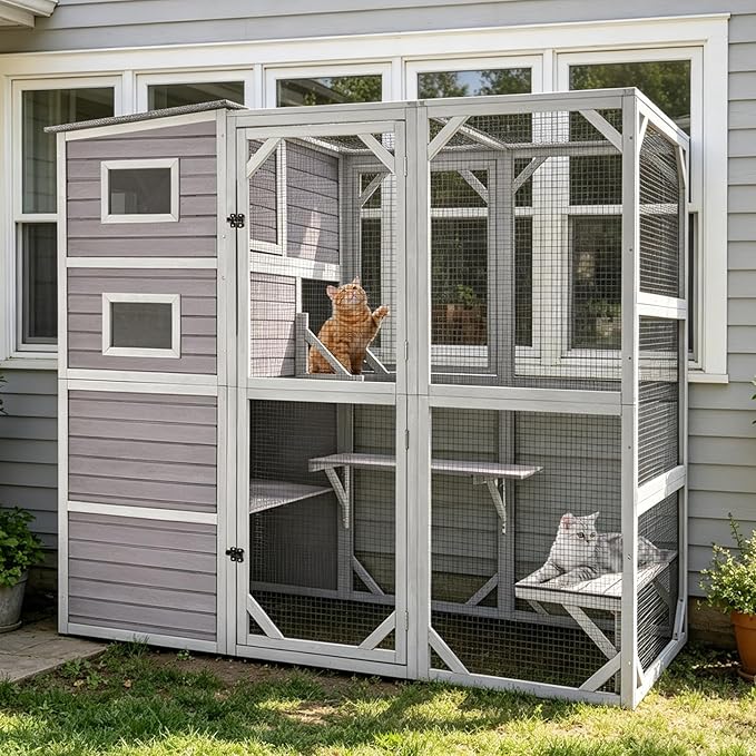 Aivituvin Catio Cat Enclosure Large Window Cat House by Aivituvin