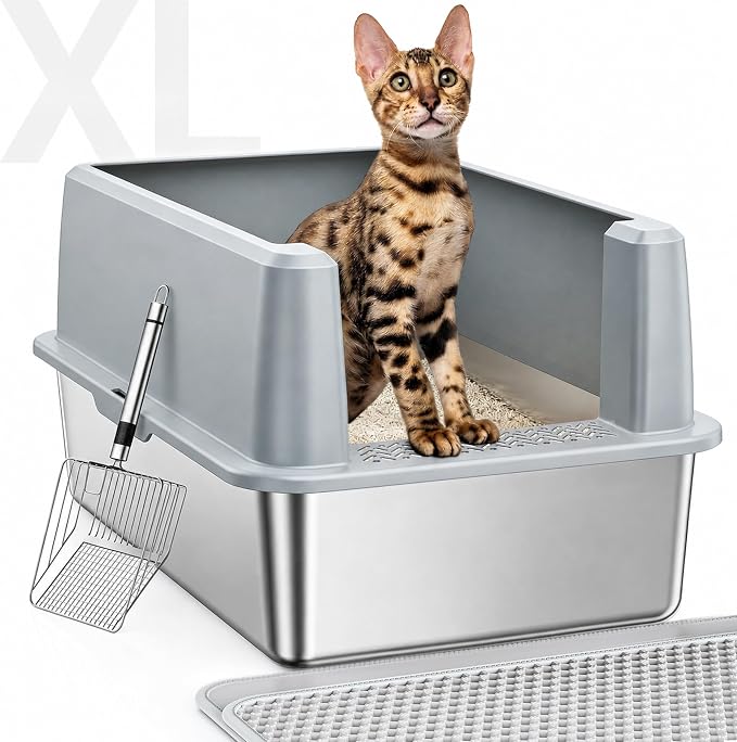 WoofiGo Stainless Steel Cat Litter Box by CatLitterBox