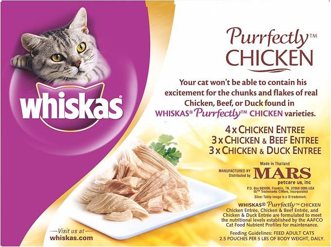 Whiskas Purrfectly Chicken Variety Pack Wet Cat Food 3 Ounces - Image 2