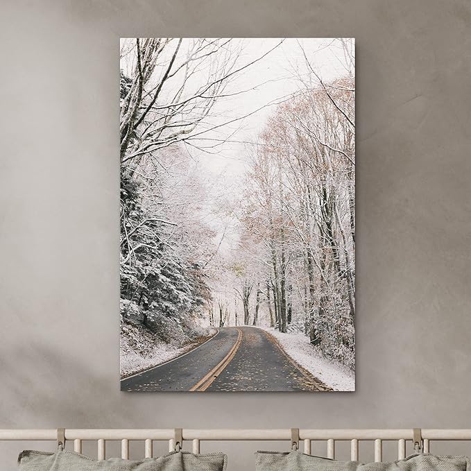 SIGNWIN Canvas Wall Art Woodland Nursery Decor Winter Trees Cool Dramatic Forest Multicolor Nature Photography Rustic - 16x24 inches