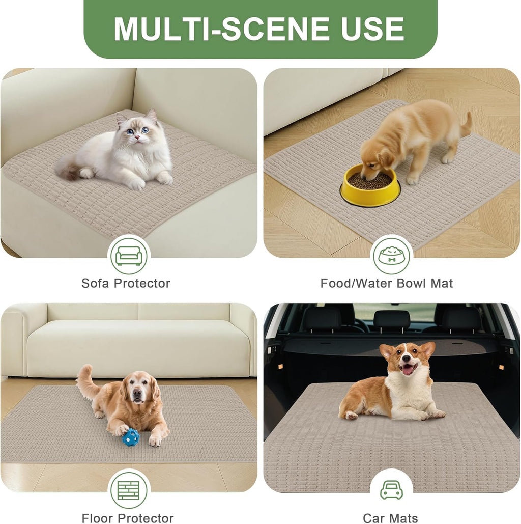 Washable Pee Pads for Dogs, 2 Pack Reusable Puppy Pads Dog Pads, Non-Slip Dog Pee Pads, Leakproof Pet Pee Pads Wee Wee Pads for Dogs. (Brown, 20"x20"(Pack of 2))