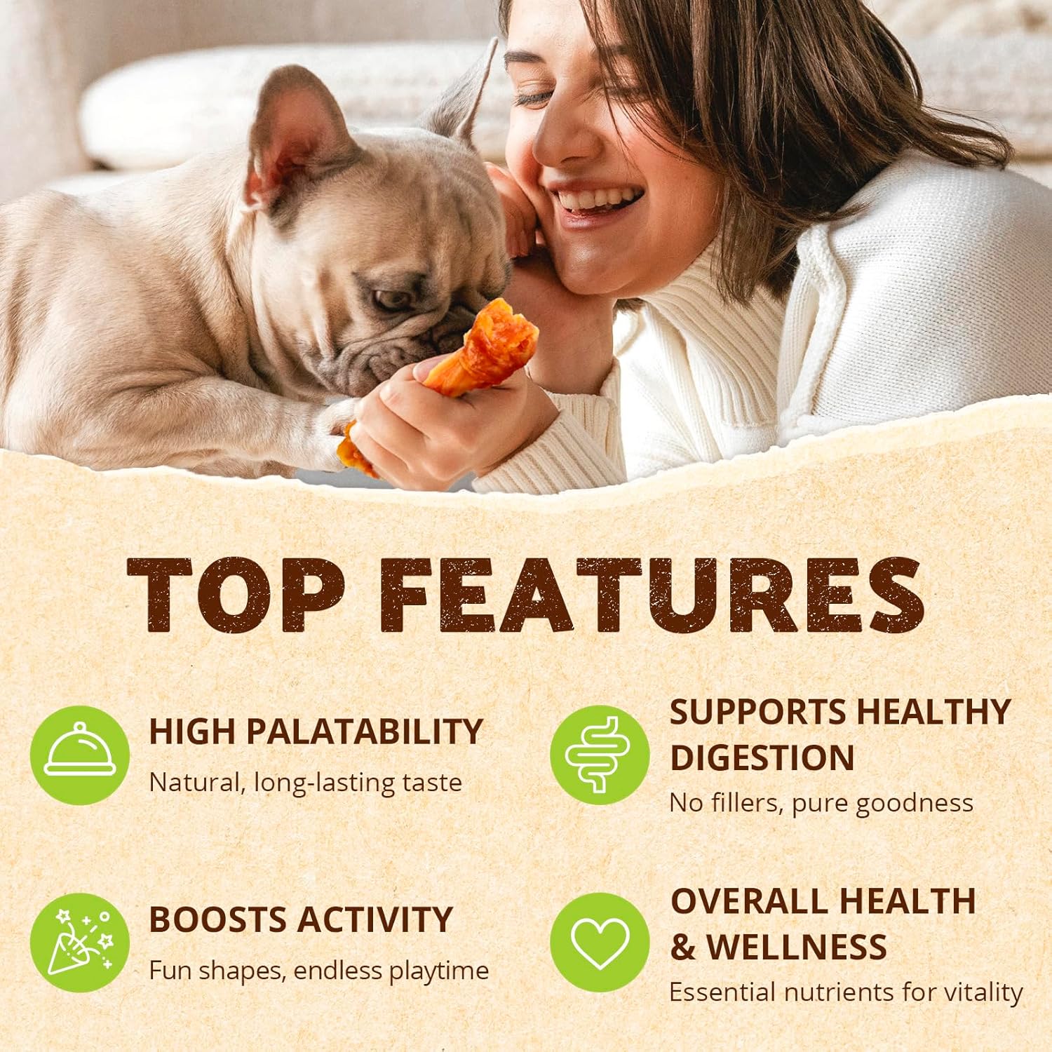 AFreschi Turkey Tendons for Dogs, USA-Sourced, Healthy Dog Treats, Rawhide-Free Puppy Chews, Long Lasting, All Natural, Hypoallergenic Dog Treats for Large Breeds, 10 oz Pack Variety (L)