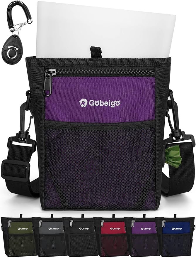 Gobeigo Dog Treat Pouch, Magnetic Closure & Sealable Silicone Bag Insert by Gobeigo