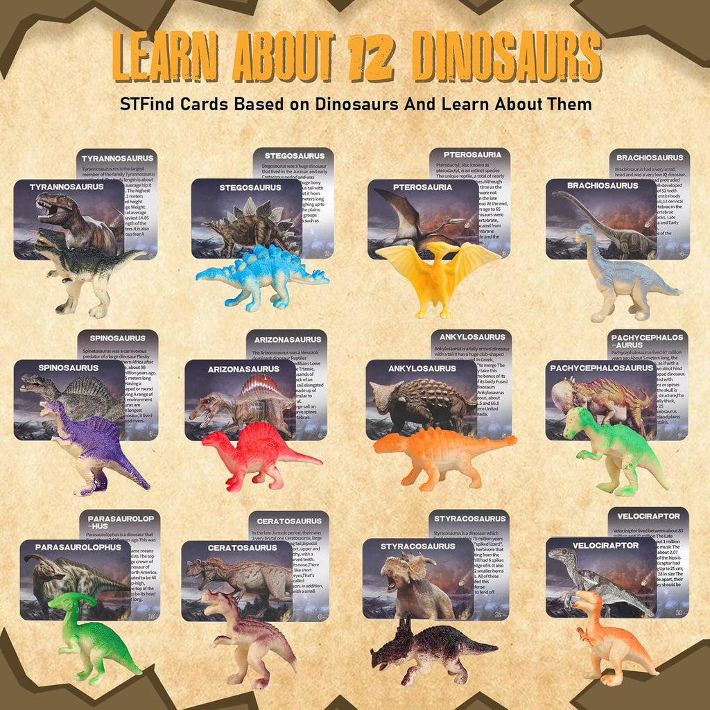Jumbo Dino Egg Dig Kit - 12 Dinosaurs Excavation Kit, Dinosaur Toys for Kids 5-7, Fossil Dino Dig for Dinosaur Collection, Toys Gifts for Boys Girls 6 and up Year Old Birthday Gift