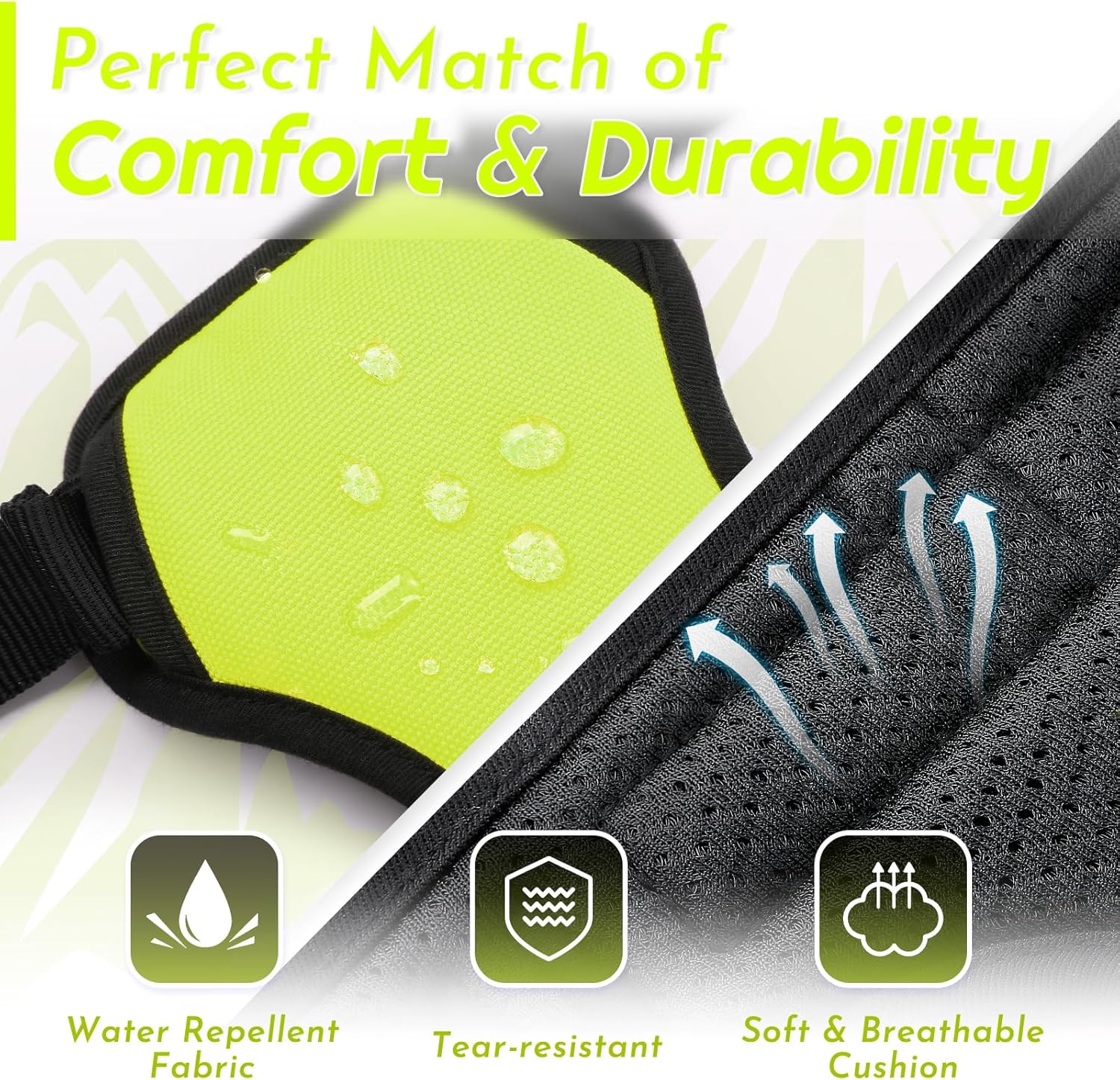 Eagloo Dog Harness Large Breed, No Pull Service Vest with Reflective Strips and Control Handle, Adjustable and Comfortable for Easy Walking, No Choke Pet Harness with 2 Metal Rings, Green, XL