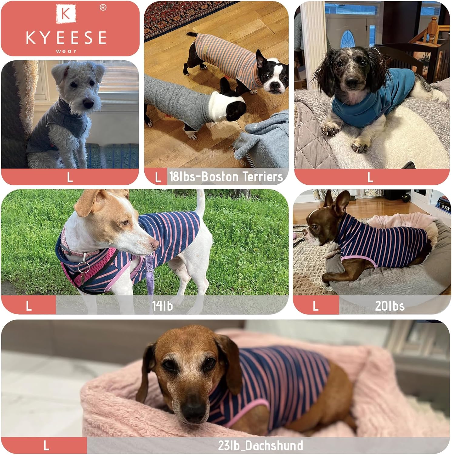 KYEESE 2Pack Dog Sweater Stretchy Dogs Clothes Soft Dachshund Clothes Warm Pets Coats Dog Sweaters for Small Dogs Male Turtleneck Small Pets Sweaters Pullover Pet Sweatshirt