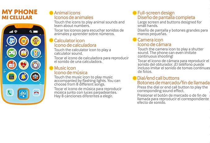 JOYIN Baby Toy Phone, Remote and Smartphone with Music, Fun Learning Musical Toys for Babies, Boys or Girls, Holiday Stocking Stuffers, Birthday Gifts for Kids, Gift for Christmas