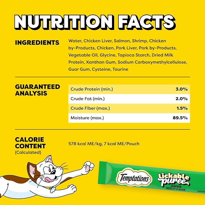 Temptations Creamy Puree Squeezable Lickable Cat Treats, Wet Cat Treats - Image 7