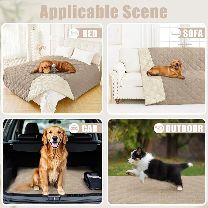 Smiry Waterproof Dog Bed Cover Blanket 68x82, Soft Reversible Pet Blanket - Image 5