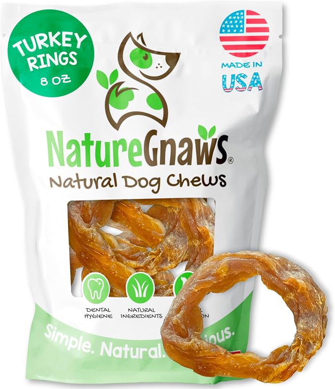 Nature Gnaws USA Turkey Tendon Rings by NatureGnaws