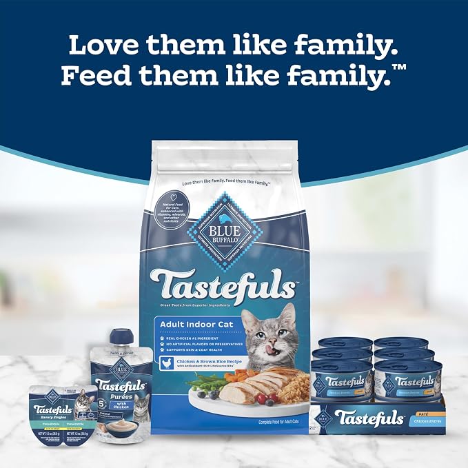 Blue Buffalo Tastefuls Purées Variety Pack Wet Cat Food Complement Made - Image 9