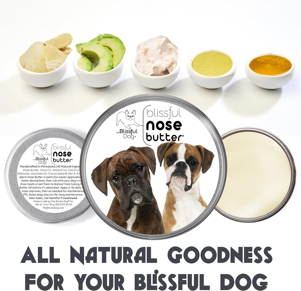 The Blissful Dog Boxer Duo Unscented Nose Butter, 4-Ounce