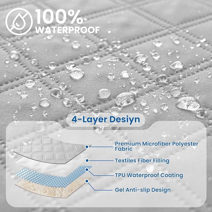 Waterproof Couch Covers for Pets, Waterproof Dog Bed Cover, Anti-Slip Soft Dog - Image 2