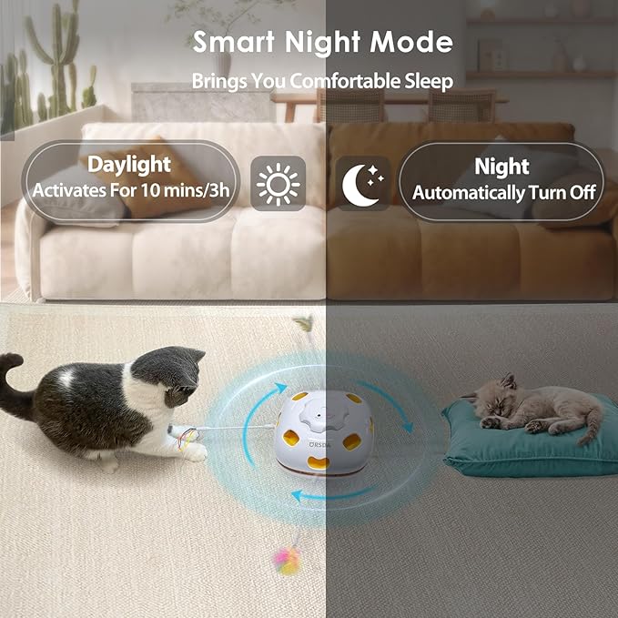 ORSDA Cat Toys for Indoor Cats 4 in 1 Interactive Automatic Cat Toys for Bored - Image 7
