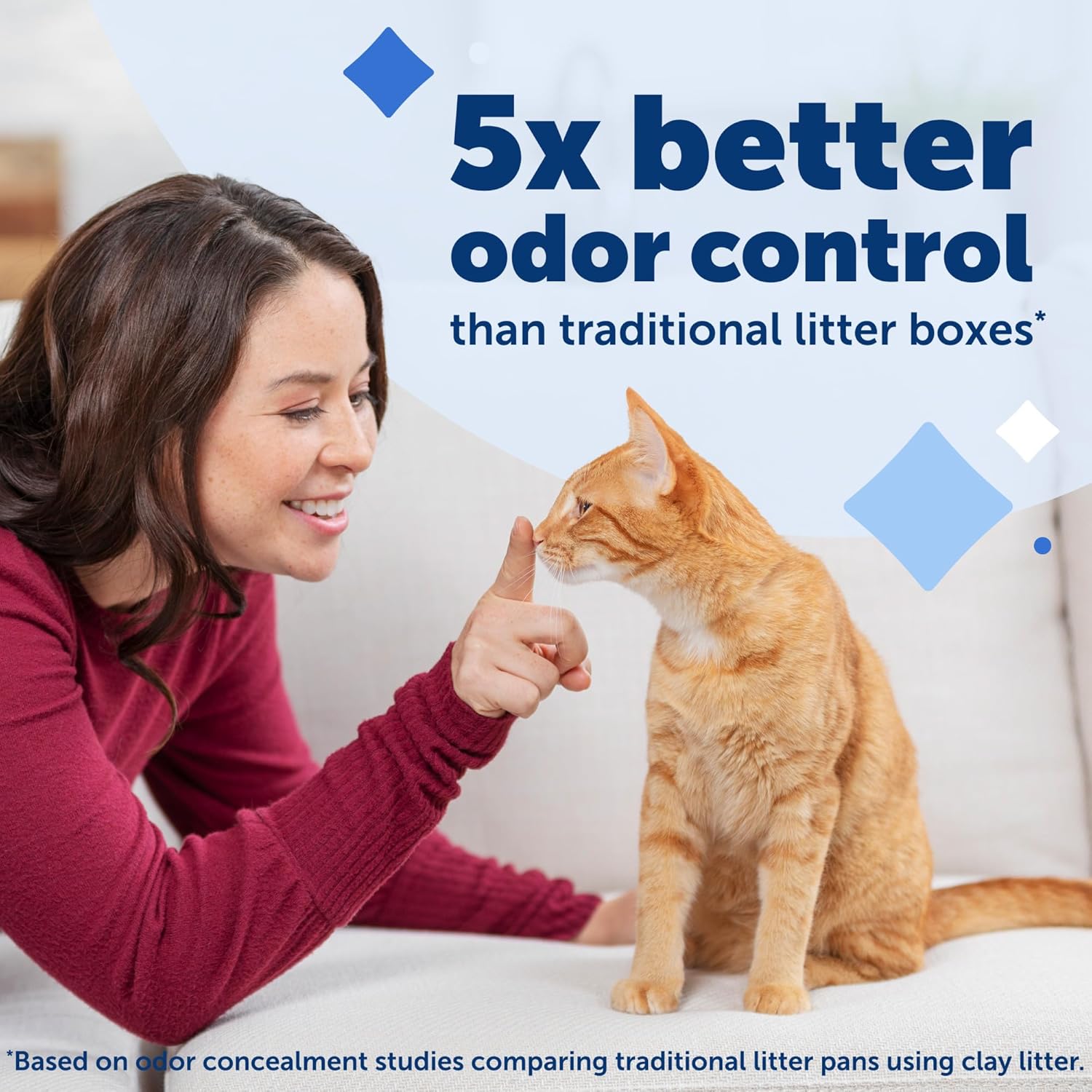 PetSafe ScoopFree Disposable Crystal Cat Litter Tray - Easy Cleaning Box - Refill Tray for Electric Litter Box - Lavender Scent - 4.3 lb Bags - 6 Pack