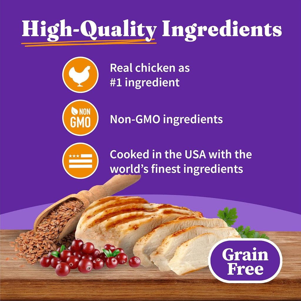 Halo Wet Kitten Food Whole Chicken Recipe, Grain Free Wet Cat Pate, Canned Cat Food to Support Brain Development, 3 Oz Can (Pack of 12)