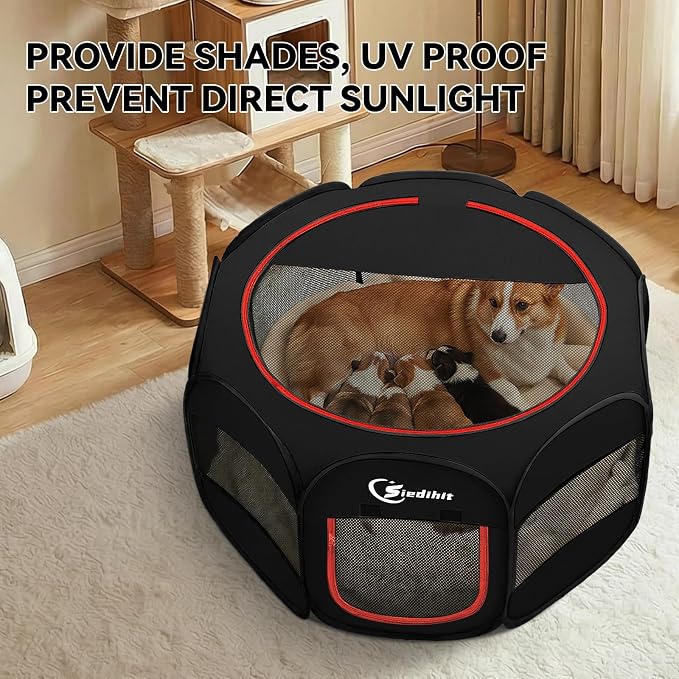 Siedihit Dog Playpen, Puppy Pet Playpens Indoor - Image 5