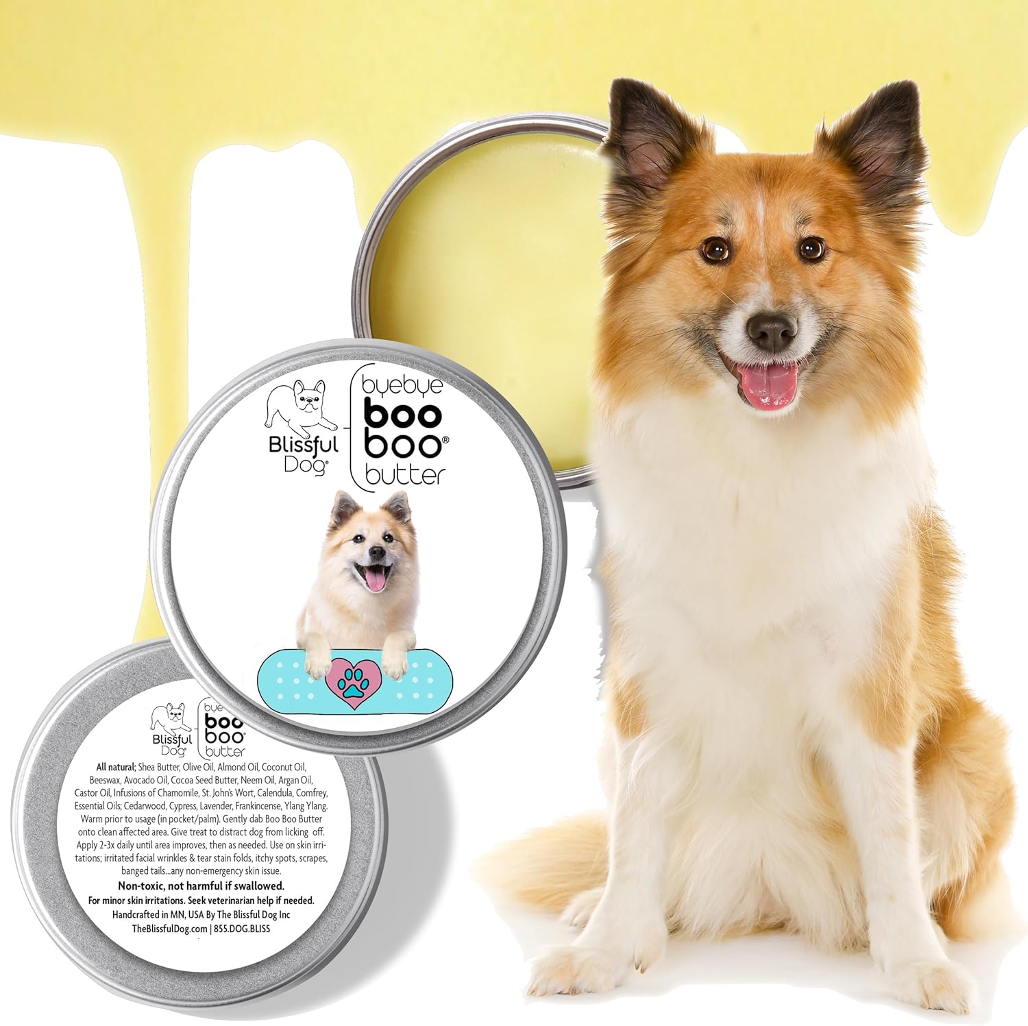 The Blissful Dog Icelandic Sheepdog Boo Boo Butter, 16 Ounce