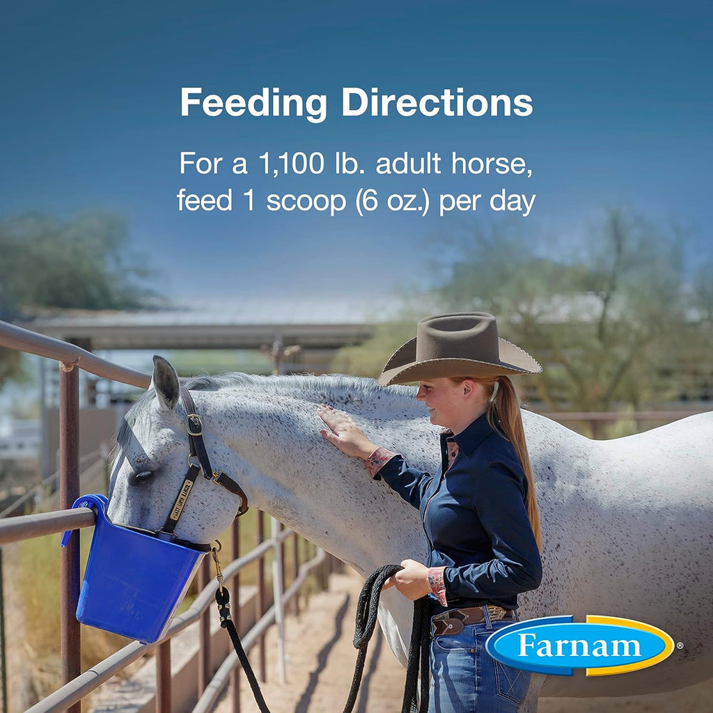 Farnam Horseshoer's Secret Pelleted Hoof Supplements, Promotes healthy hoof growth, maintains hoof walls & supports cracked hooves, 38 lbs., 100 day supply