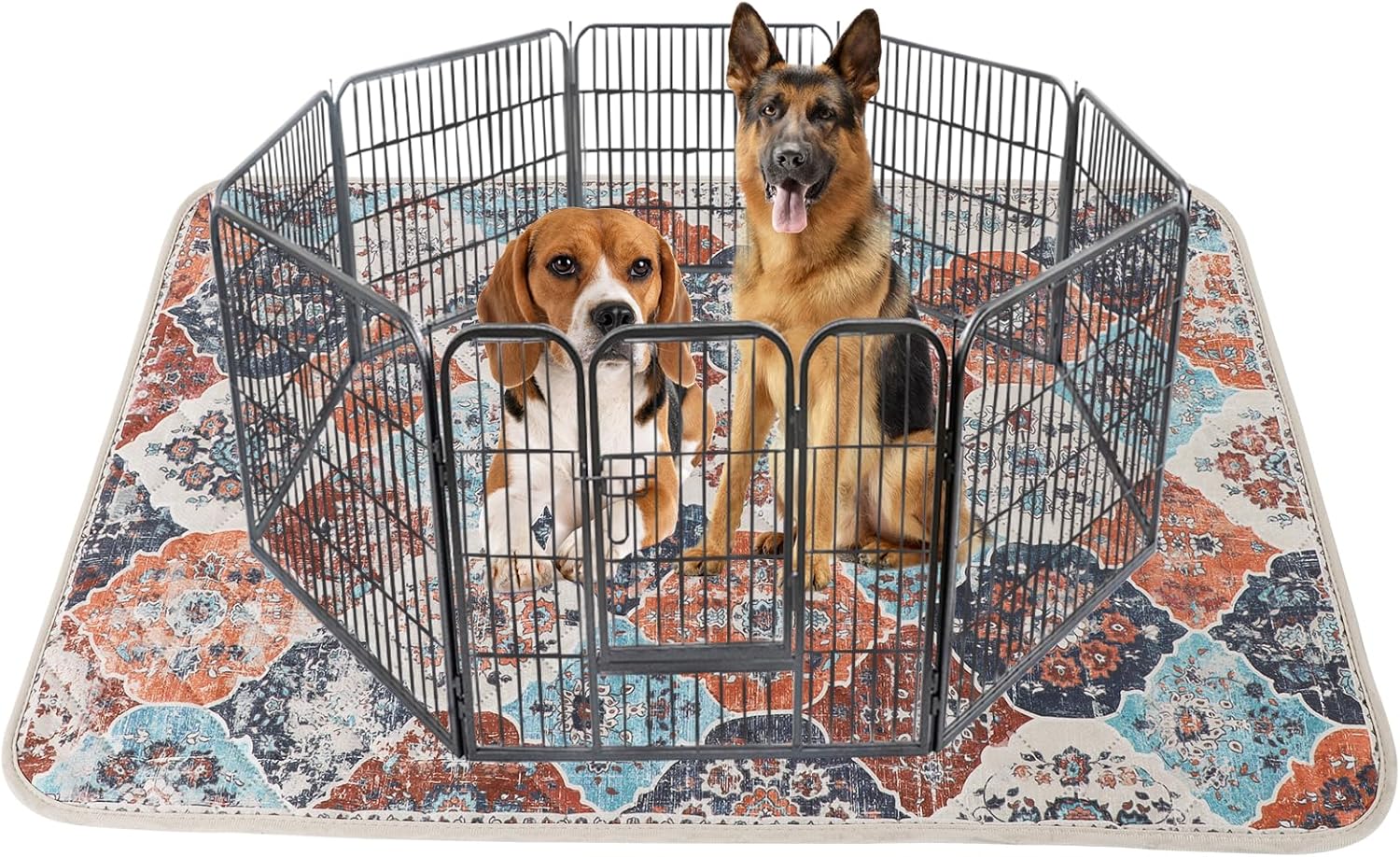 IEUUMLER Washable Pee Pads for Dogs, 1 Pack Reusable Non-Slip Grip, Super Absorbent Waterproof Puppy Pads for Potty Training, Playpen, Crate, Whelping Box EU011 (Orange, 71" x 71")