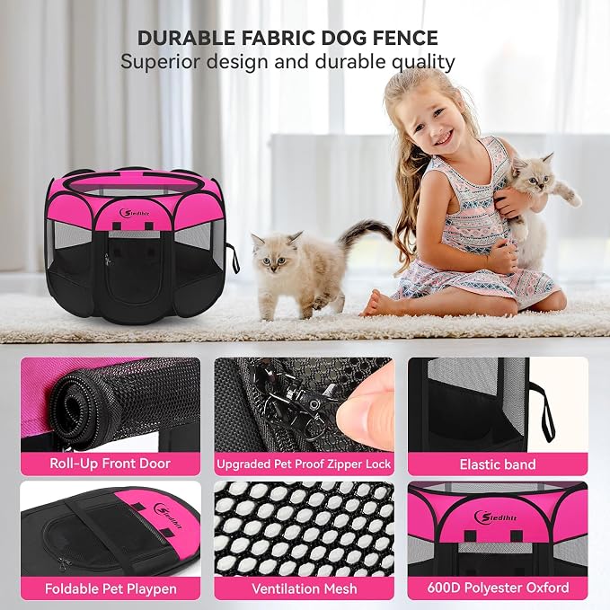 Siedihit Dog Playpen, Puppy Pet Playpens Indoor - Image 7