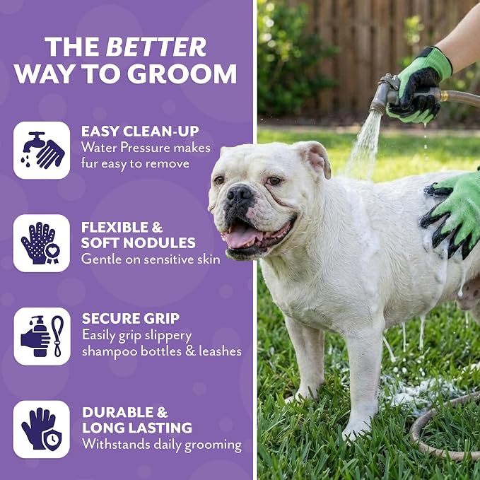 H Handson Pet Grooming Gloves - Image 5