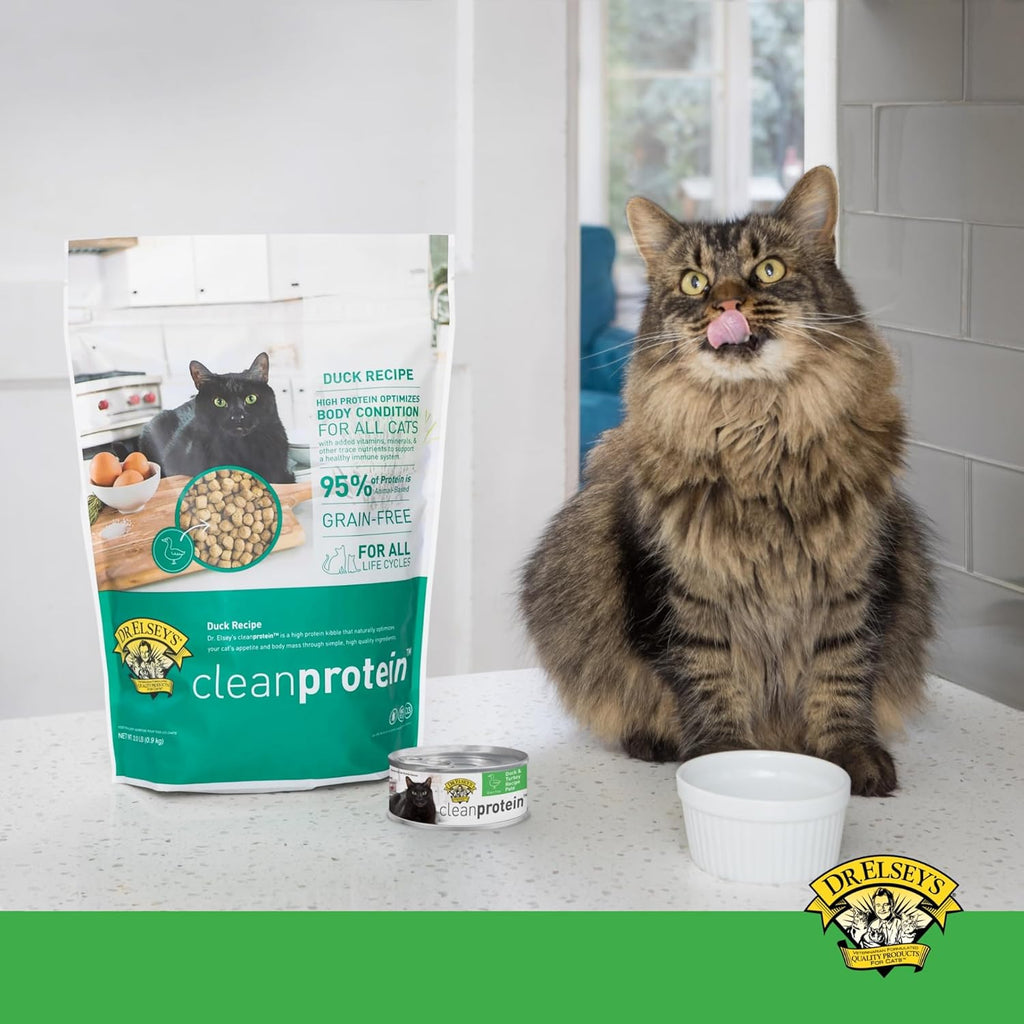 Dr. Elsey's cleanprotein Duck & Turkey Recipe Wet Cat Food, Pate 5.3 oz cans (Pack of 24)