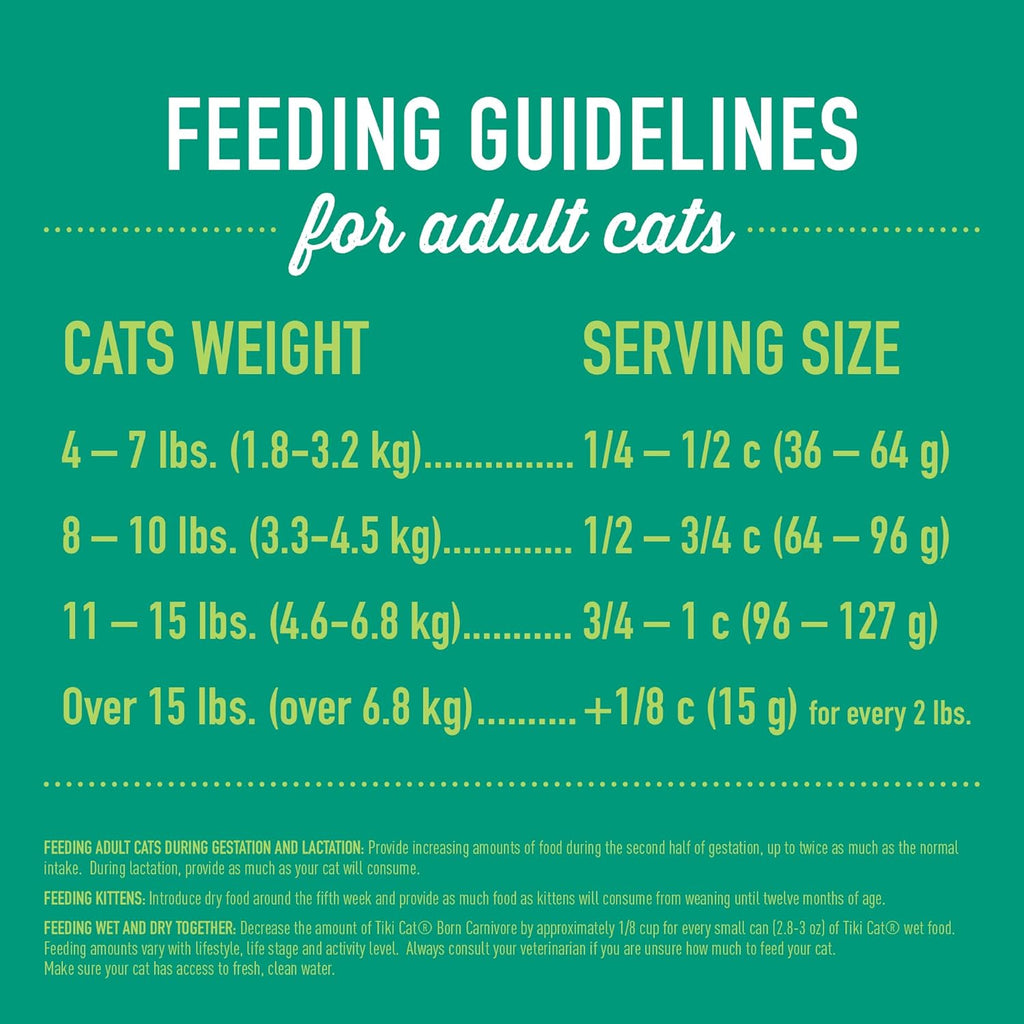 Tiki Cat Born Carnivore Indoor Health Dry Cat Food, Trout & Menhaden Fish Meal, 12 lbs. Bag