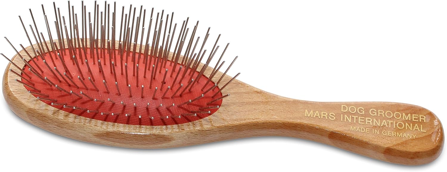 Mars Coat King Professional Grooming Brush for Dog and Cats. (7.25", 1" Stainless Steel Pins)
