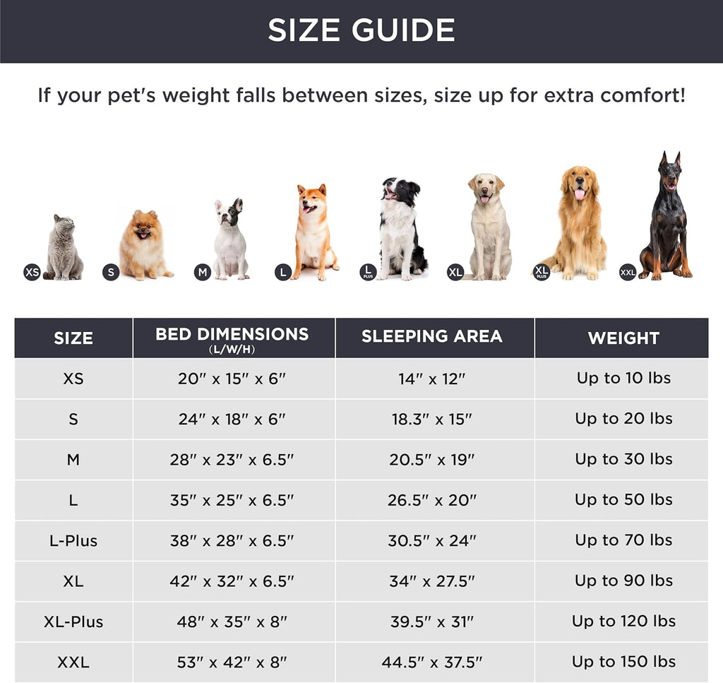 Bedsure L Plus Orthopedic Dog Bed for Large Dogs - Washable Dog Cat Bed Waterproof, L Plus Big Comfort Dogs Couch Sofa with Washable Removable Cover, Pet Bed with Nonskid Bottom, Hazel, 38"